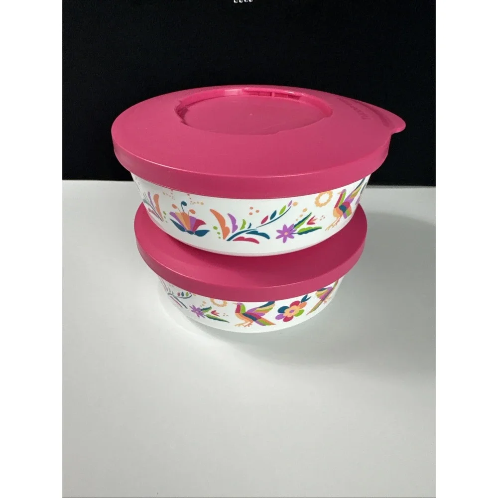 Tupperware Click Together Moving Art Theme Ilumina Bowl 350ml Set of 2 New click